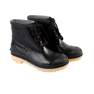 Bota de PVC Fortress Negro/Amarillo con Punta de Acero