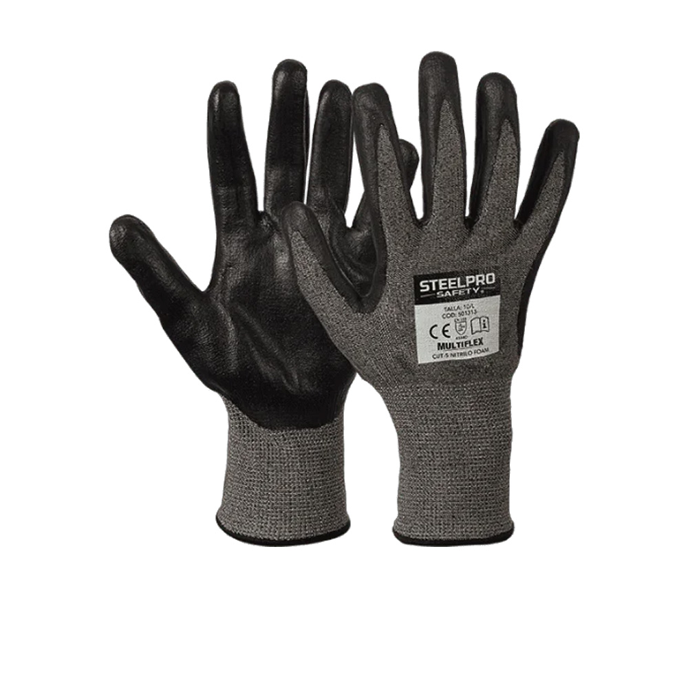 Guante Multiflex Cut-5 Nitrilo Foam Steelpro